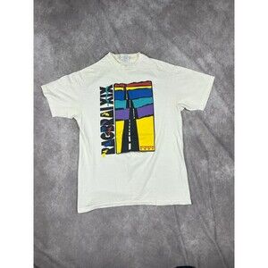 Vintage Ragbrai 1991 T Shirt Cycling Bike White Short Sleeve L